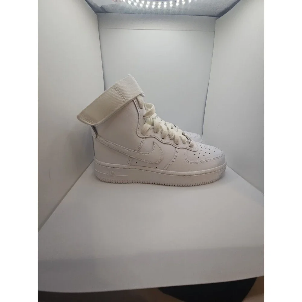 Size 5 Nike Air Force 1 High DD9624-100 Sneakers Women's White Leather Shoes NEW